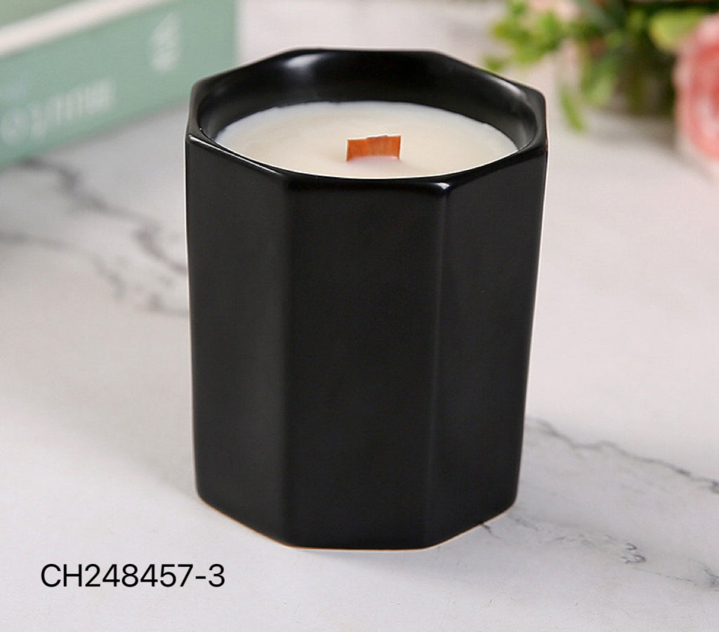 Faceted Tall Candle Vessel