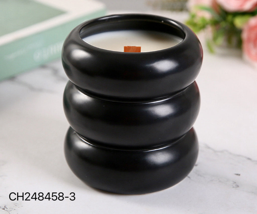 Modern Stacked Ceramic Candle Holder