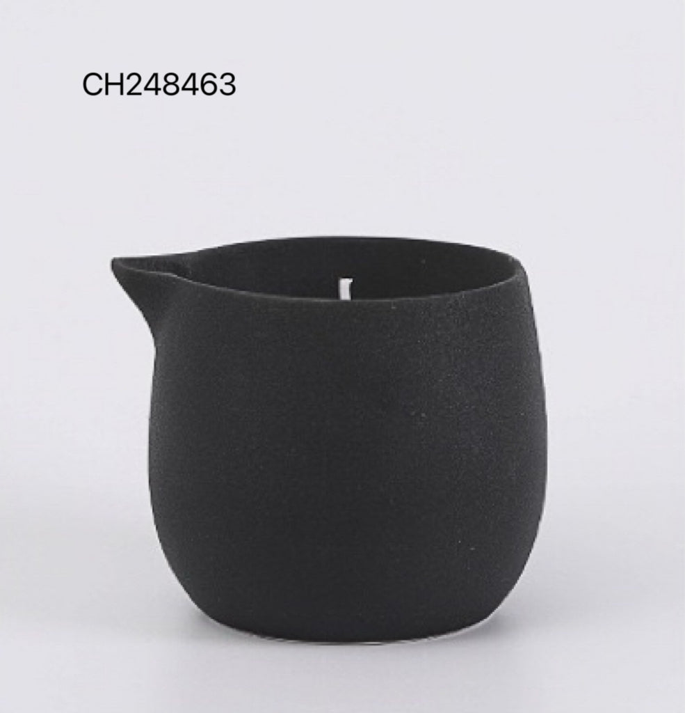 Matte Black Pour Candle Vessel