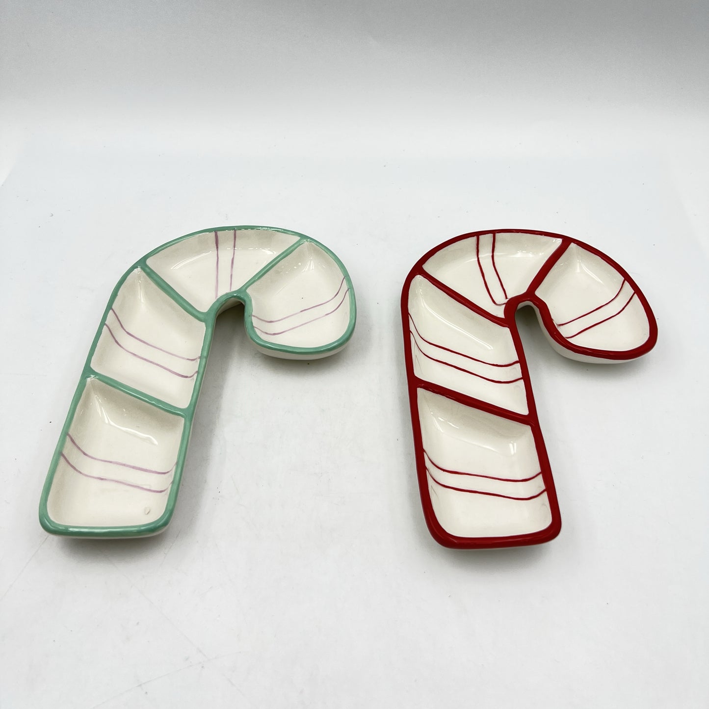 Candy Cane Holiday Serving Plates