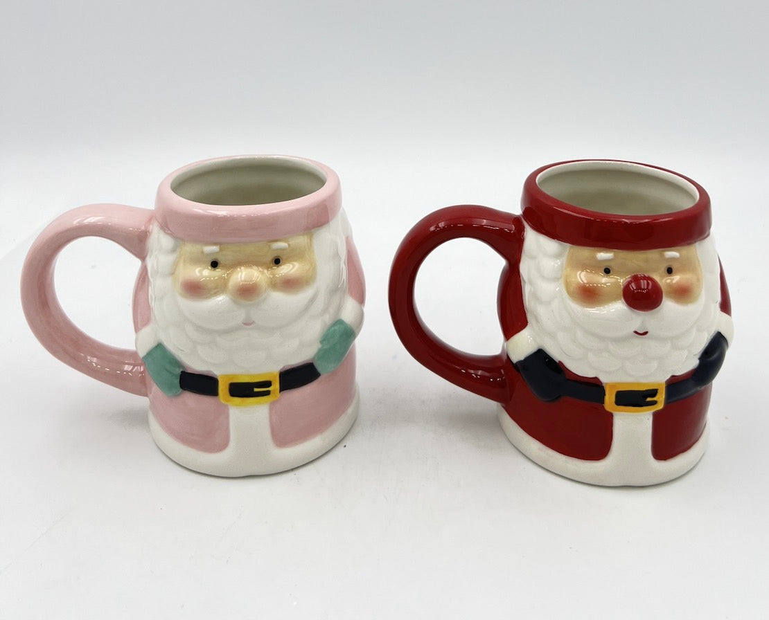 Pastel & Classic Santa Mug Set