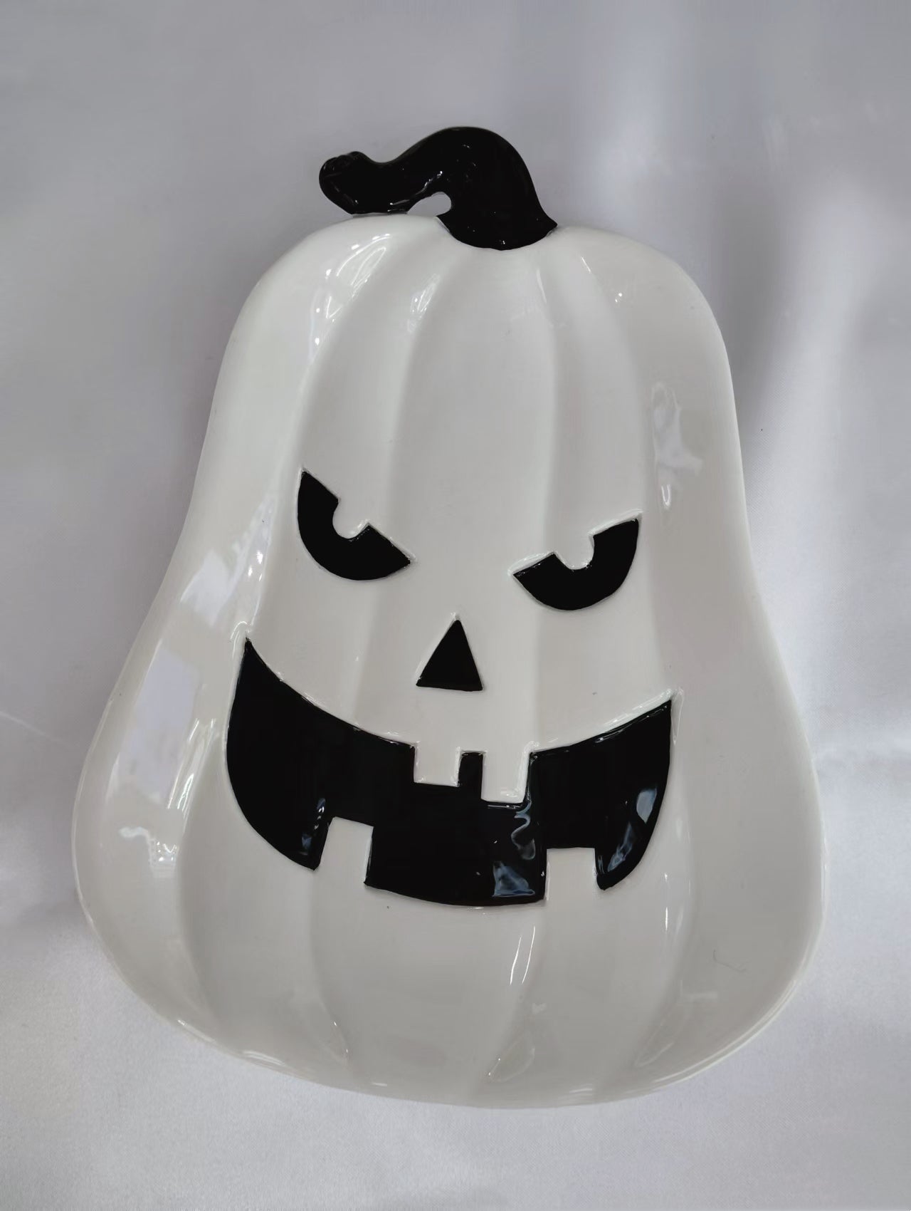 Scary Jack-O’-Lantern Ceramic Plate