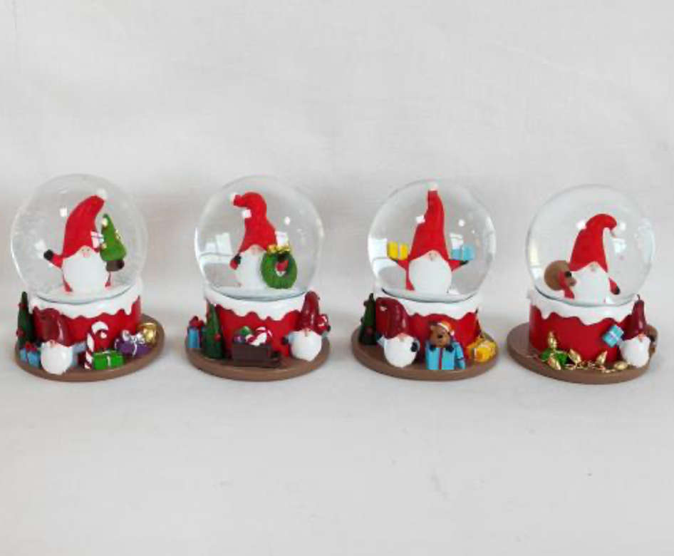 Whimsical Christmas Gnome Snow Globes