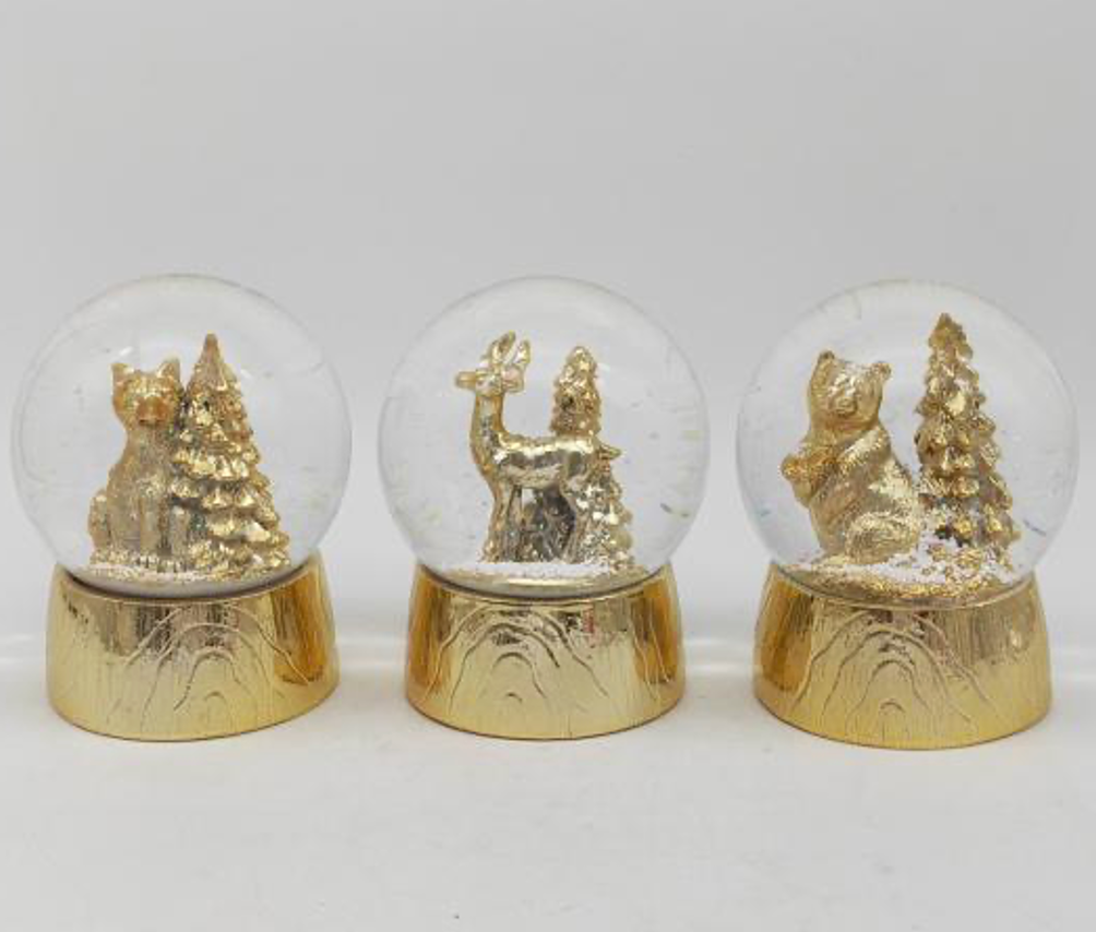 Golden Elegance Mini Snow Globe Collection