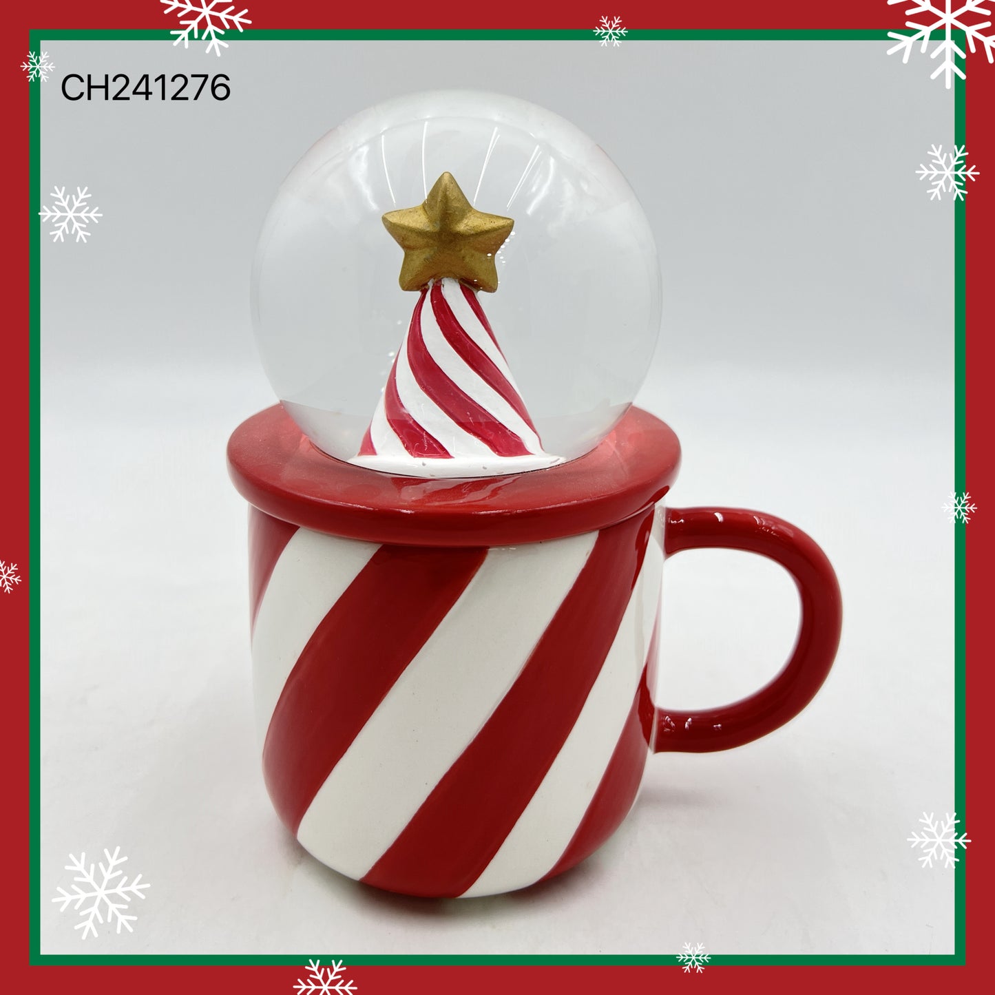 Christmas Tree Snow Globe Ceramic Mug