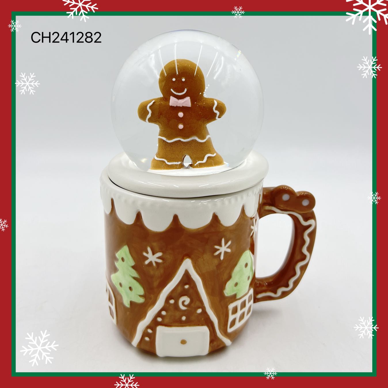 Gingerbread House Snow Globe Mug