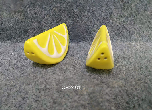 Ceramic Lemon Wedge Salt and Pepper Shaker Set