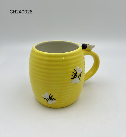 Ceramic Beehive Mug with Bee Design