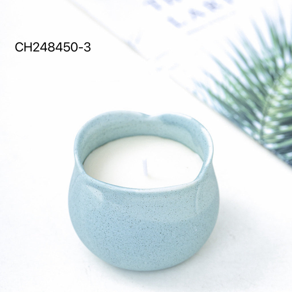 Ceramic Rose-Shaped Candle Vessels