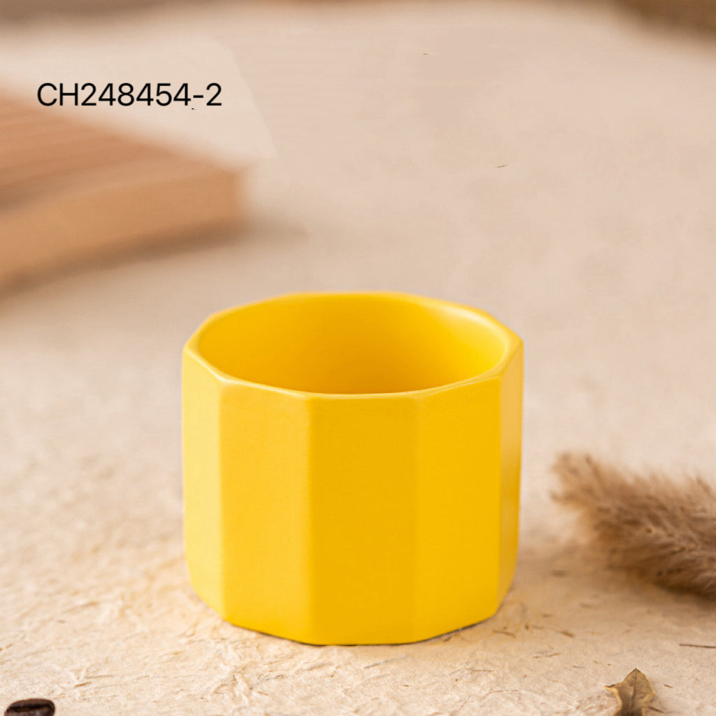 Octagonal Design Ceramic Candle Holders