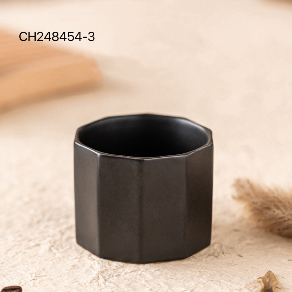 Octagonal Design Ceramic Candle Holders