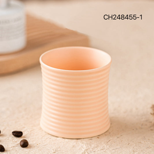 Ceramic Ribbed Candle Holde