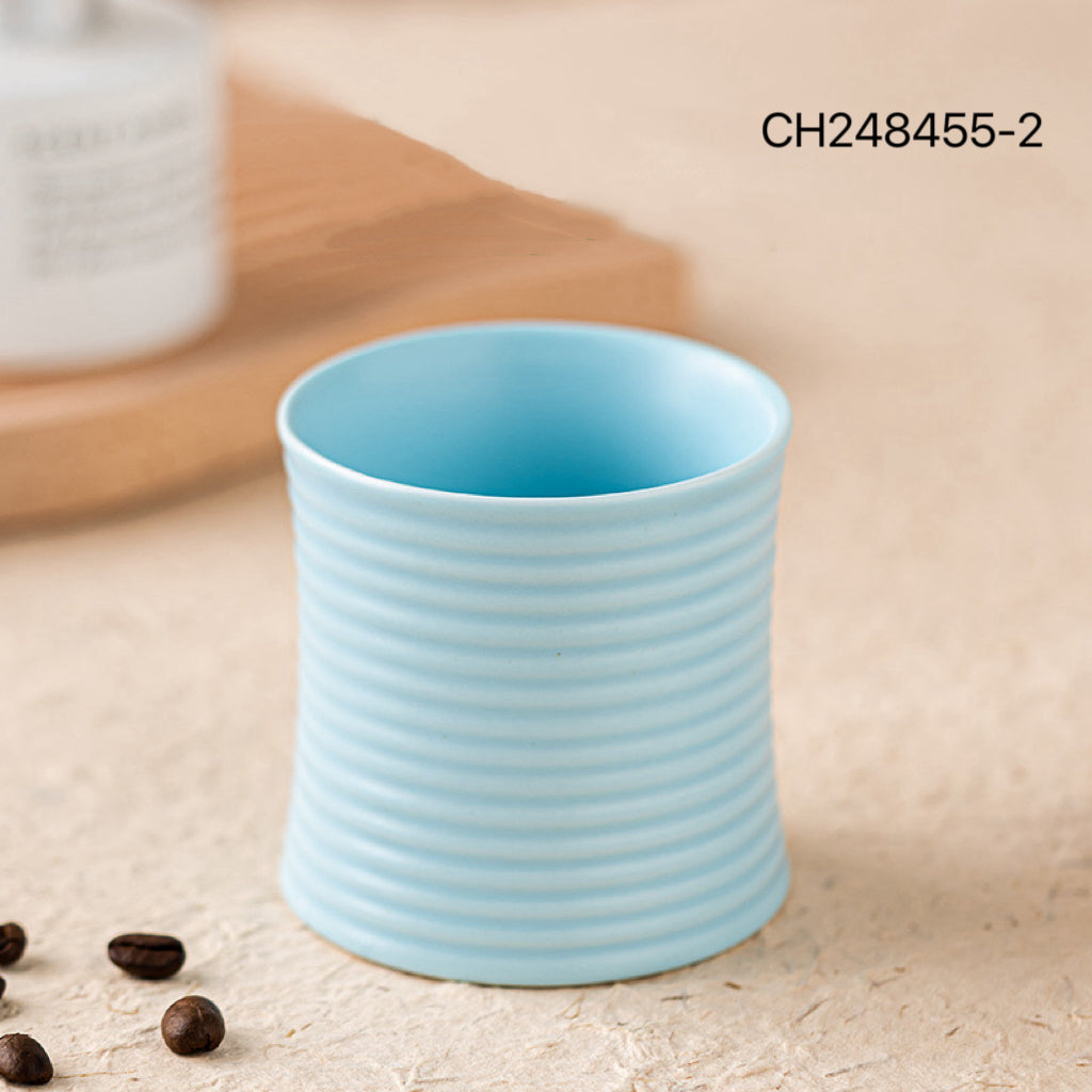 Ceramic Ribbed Candle Holde