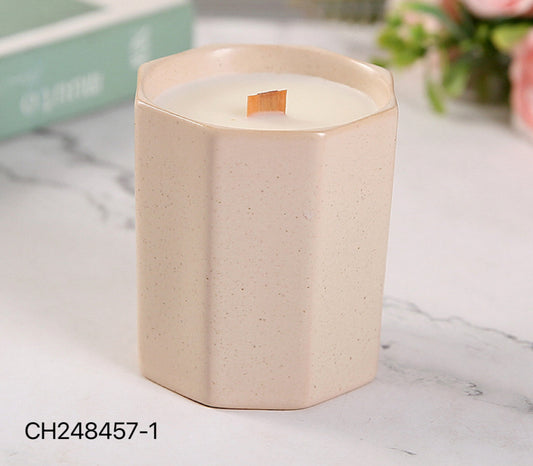 Faceted Tall Candle Vessel