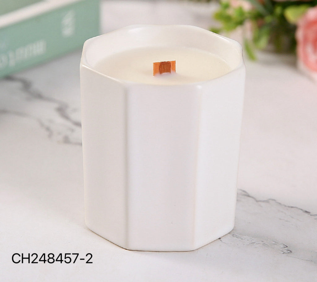Faceted Tall Candle Vessel