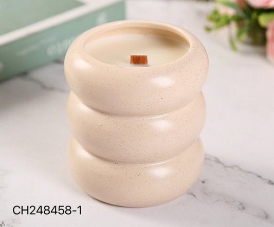 Modern Stacked Ceramic Candle Holder