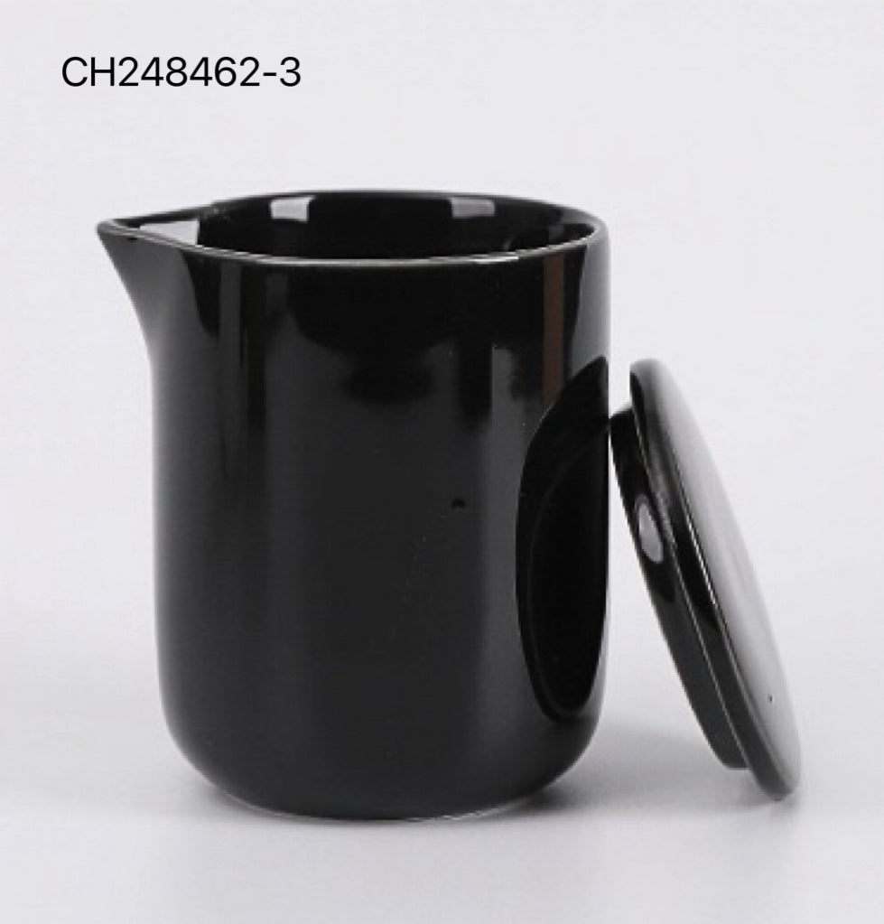 Elegant Ceramic Candle Vessel with Lid (Various Colors)