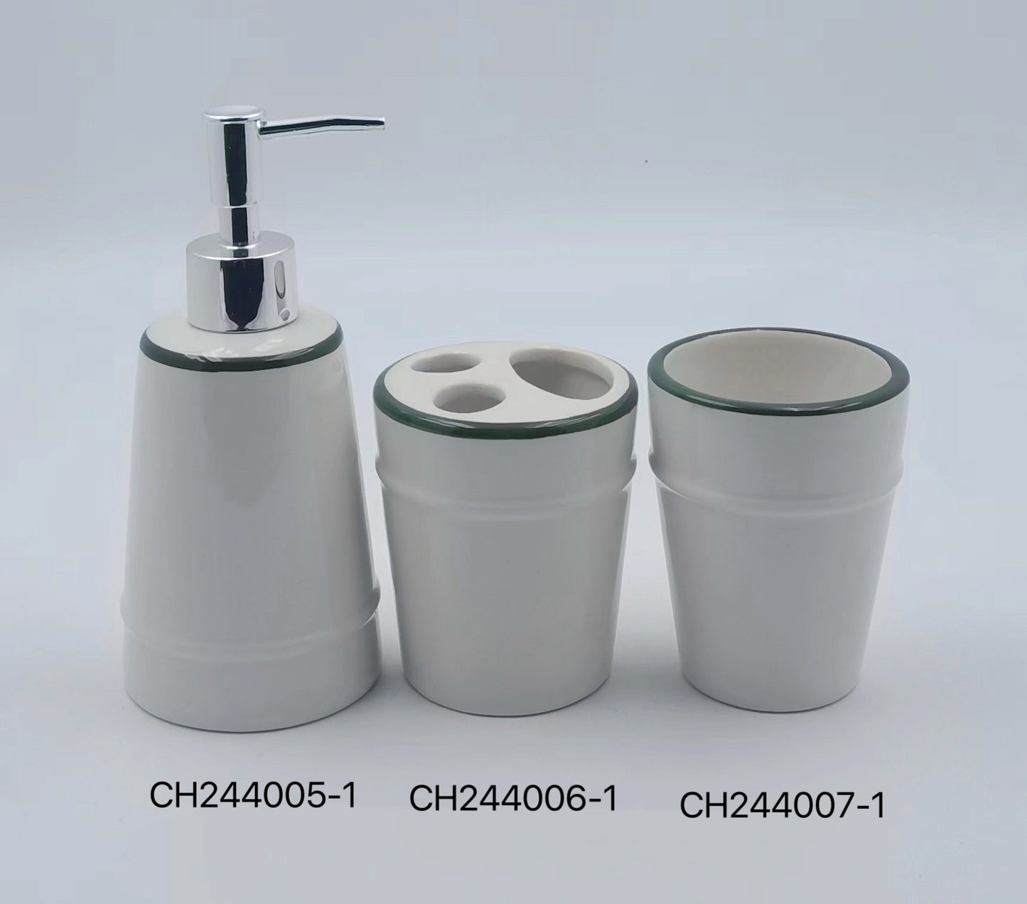 Ceramic Bathroom Set - 3-Piece