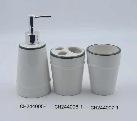 Ceramic Bathroom Set - 3-Piece