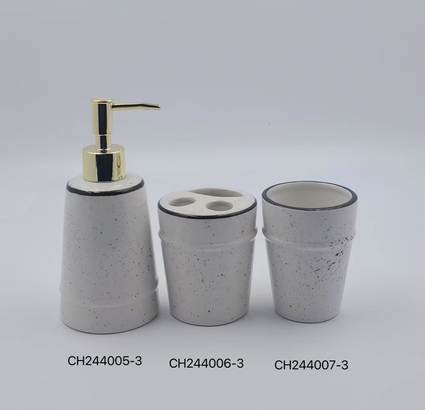 Ceramic Bathroom Set - 3-Piece