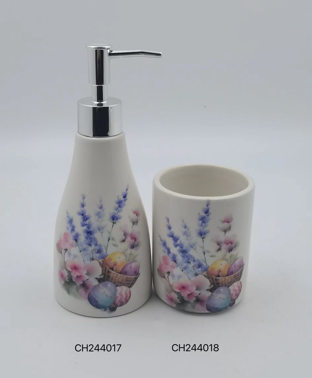 Floral Easter-Themed Bathroom Set