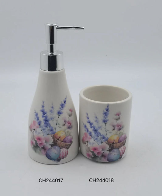 Floral Easter-Themed Bathroom Set