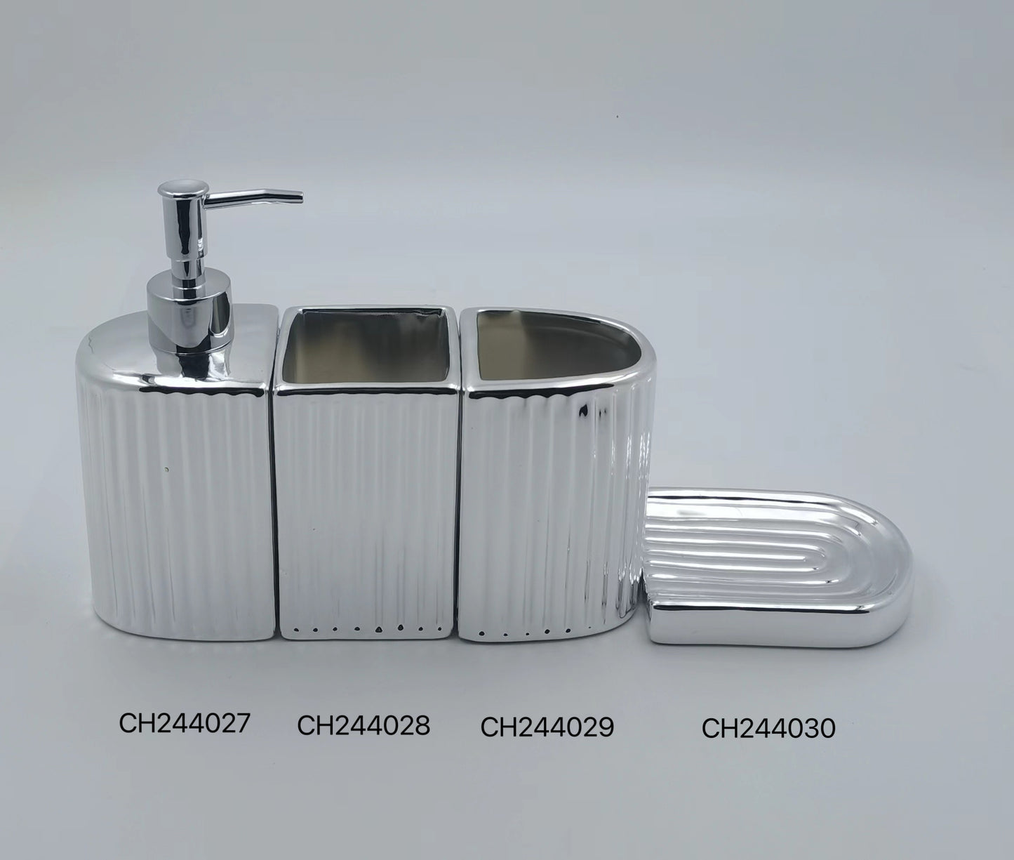 Chrome-Finish Bathroom Accessory Set