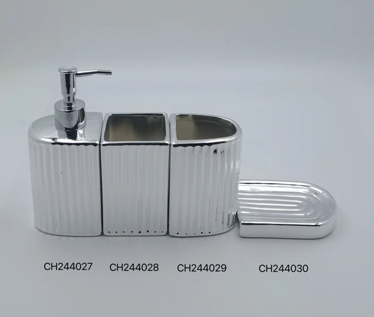 Chrome-Finish Bathroom Accessory Set