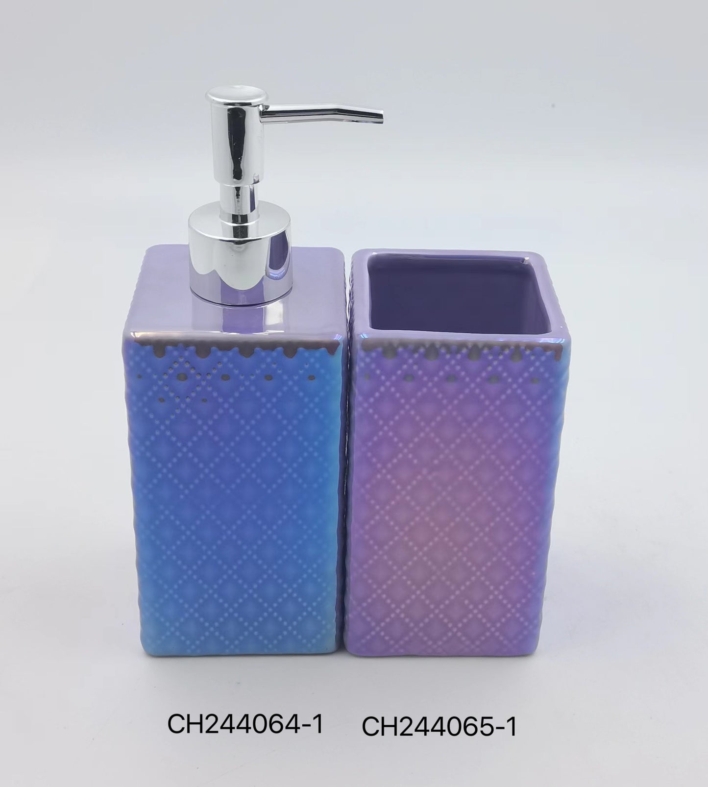 Iridescent Ombre Bathroom Accessory Set