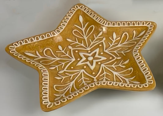 Gingerbread Star Ceramic Plate