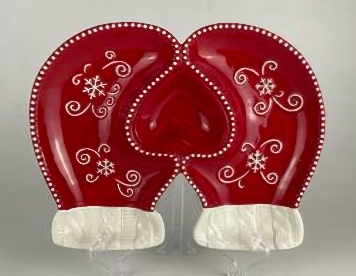 "Snow-Kissed Mittens" Holiday Plate