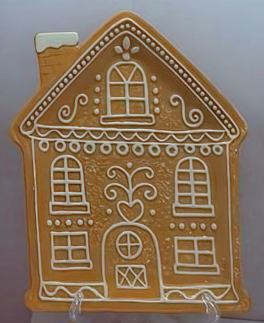 "Gingerbread House Charm" Ceramic Plate