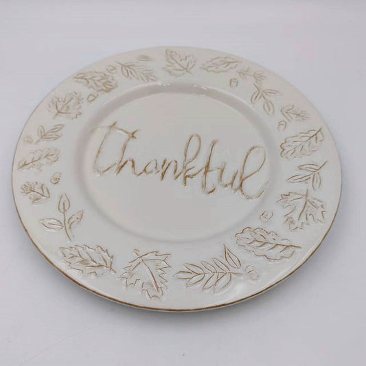 "Thankful Harvest" Embossed Serving Plate