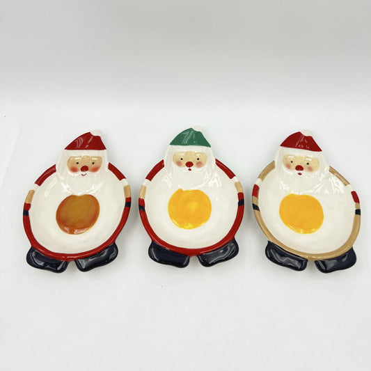 Cheerful Santa Belly Snack Plates