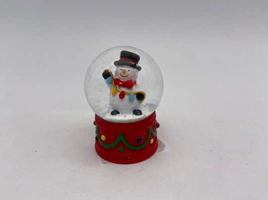 Jolly Snowman Snow Globe with Festive Ornament Base