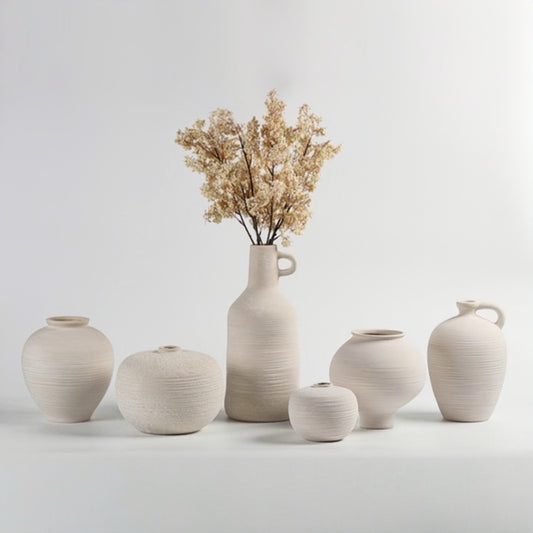 Rustic Neutral Ceramic Vase Collection