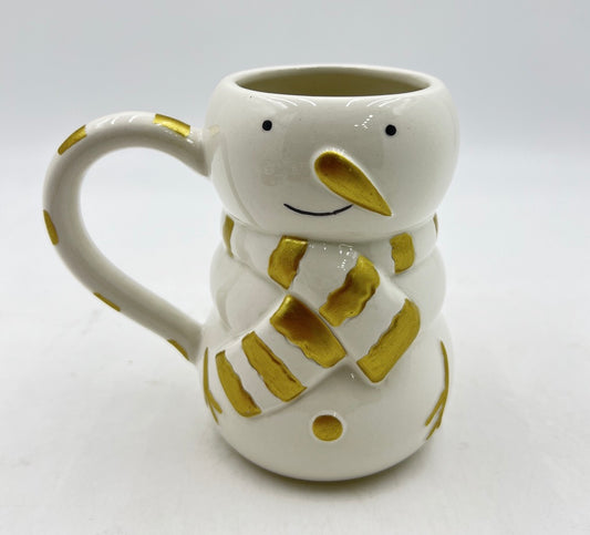 Golden Frost Snowman Mug