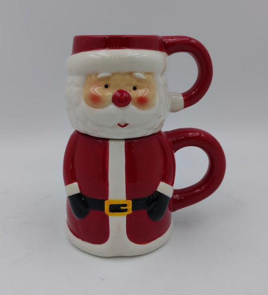 Santa Claus Stacked Mug Set