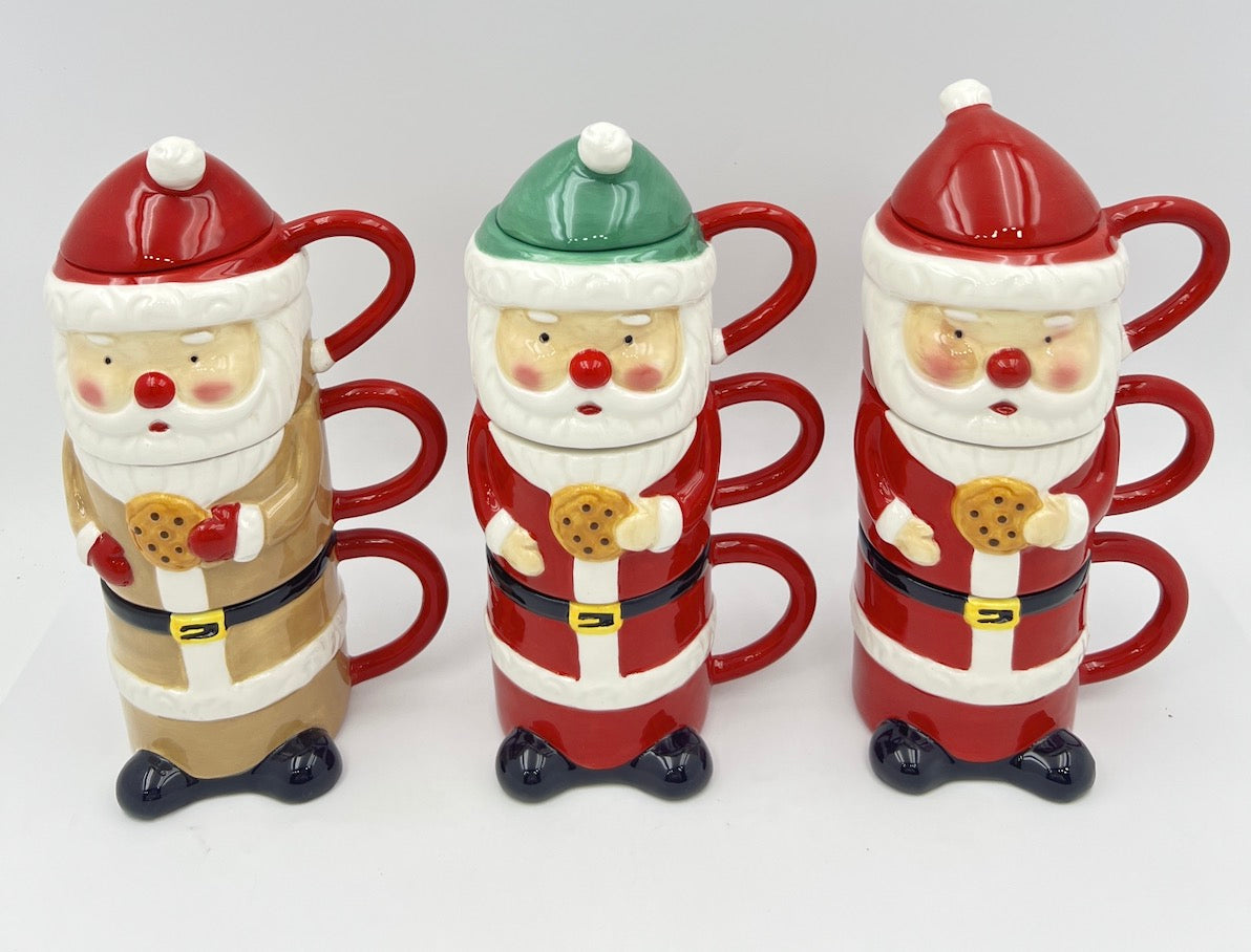 Santa Cookie Mug Trio