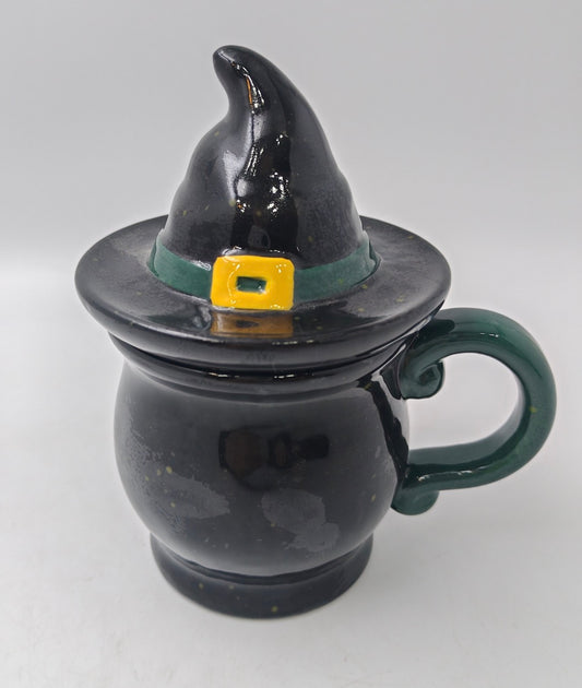 Witch's Brew Ceramic Mug with Enchanting Hat Lid