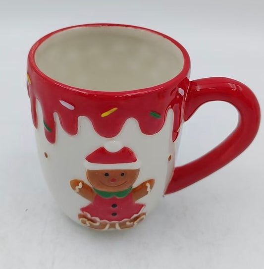 Gingerbread Girl Drizzle Mug with Festive Sprinkles