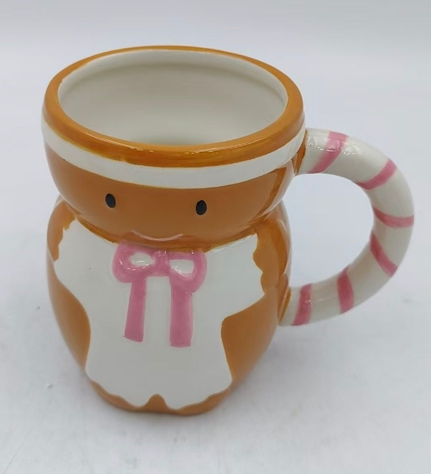 Gingerbread Delight Mug with Candy Cane Handle