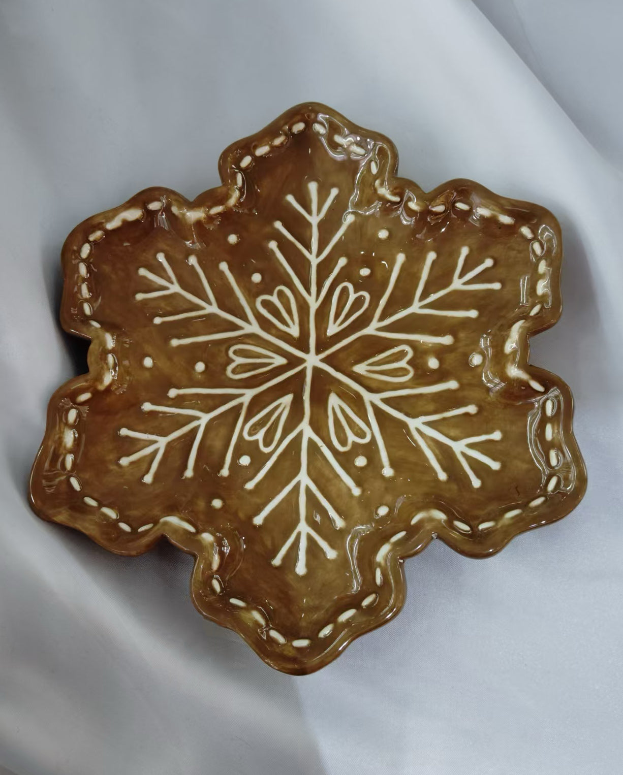 Snowflake Ceramic Plate