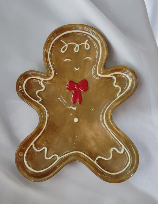 Holiday Gingerbread Ceramic Plate