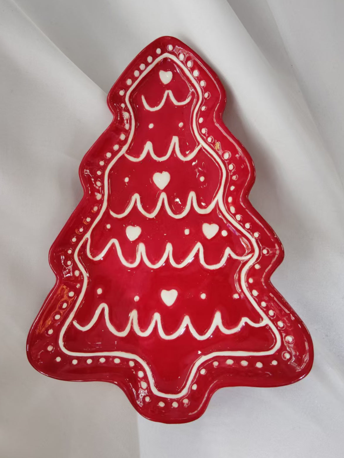 Festive Christmas Tree Ceramic Plate