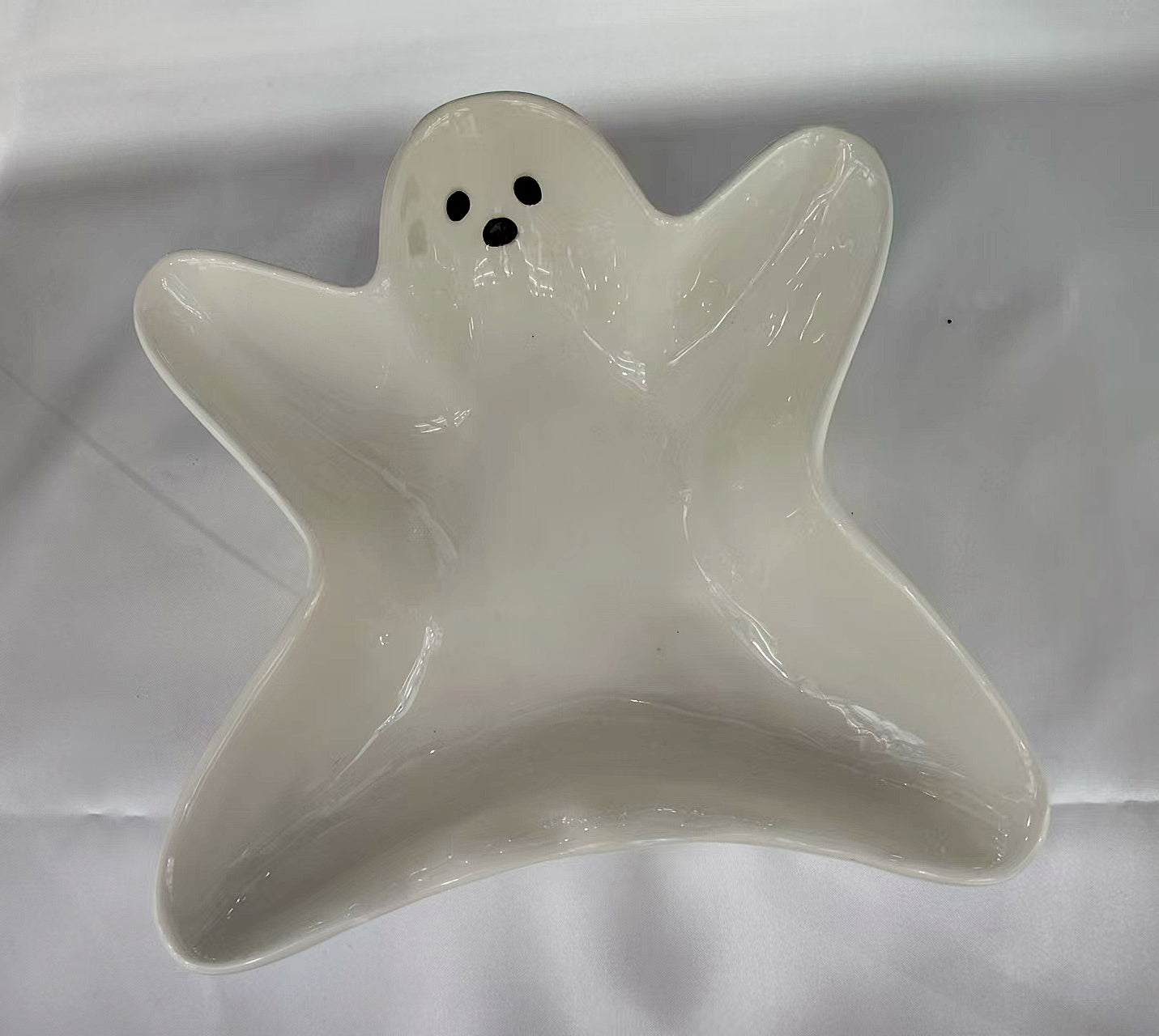 Ghost-Shaped Ceramic Plate