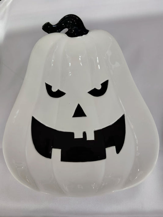 Scary Jack-O’-Lantern Ceramic Plate