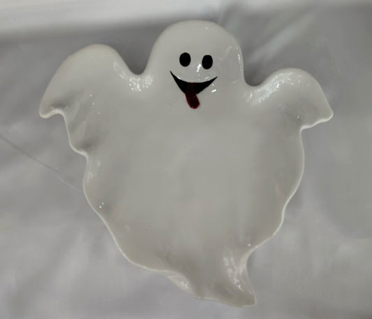 Playful Ghost Ceramic Plate