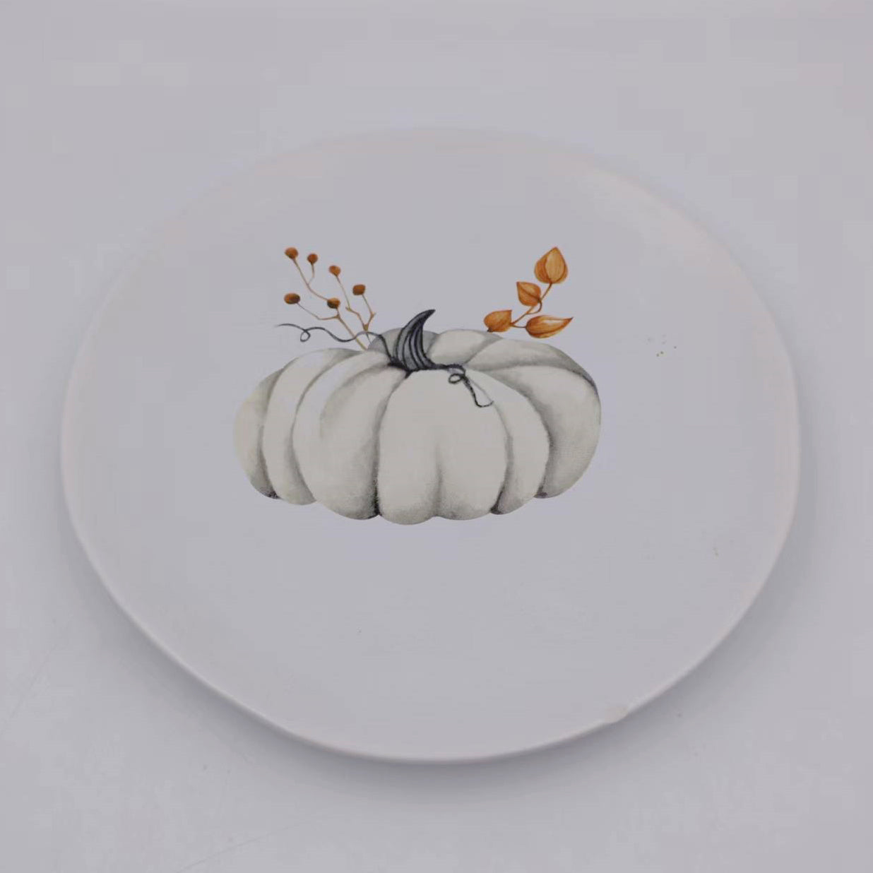 Autumn Elegance Pumpkin Plate