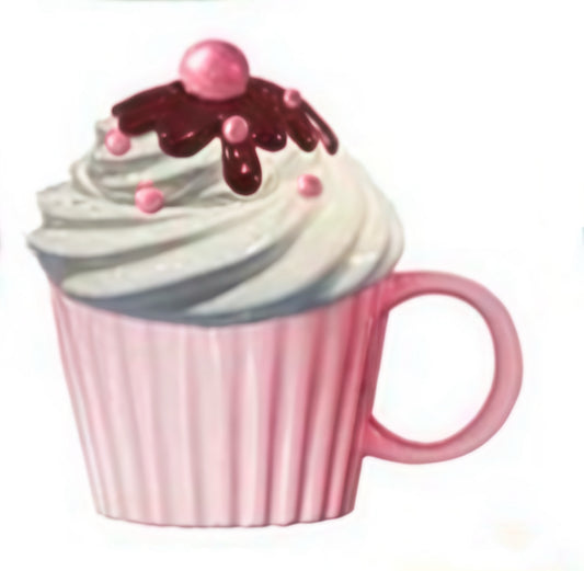 Whimsical Cupcake-Inspired Mug Set with Dripping Icing Design